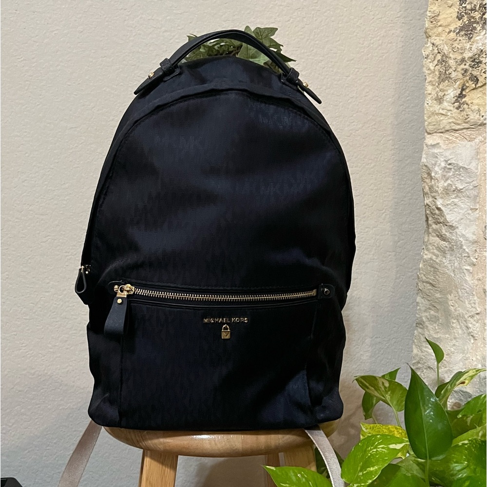 Michael Kors Navy Blue Nylon Back Pack